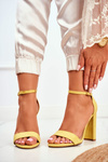 Women's Stiletto Sandals Suede Yellow Anastasie