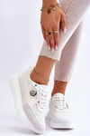 Women's White Platform Sneakers Chana