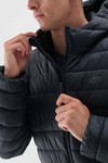 Men's Down Jacket With Hood 4F Black 4FWAW24TDJAM484-20S