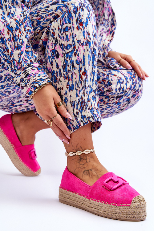 Women's Classic Platform Espadrilles Fuchsia Maurine