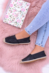 Lu Boo Black Glitter Espadrilles