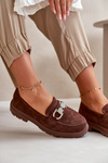Women's Eco Suede Moccasins with Decoration Brown Wistera