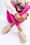 Classic Sport Platform Shoes Beige Bowie