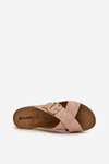 Comfortable women's flip flops with buckle Inblu VO000012 light pink