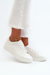 Low Women's Sports Sneakers Made of White Eco Leather Diunna