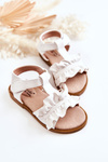 Children's Sandals With Velcro White Lussia