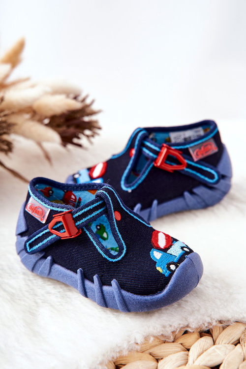 Slippers shoes Befado Concrete Mixer 110P385 Navy blue