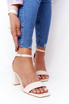 High Heel Sandals Beige Born This Way