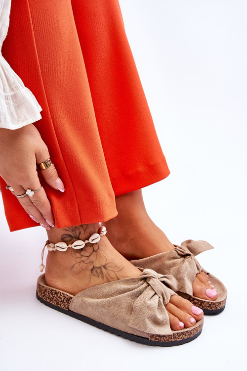 Slippers On The Cork Sole Dark beige Wendy