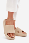Women's Platform Sandals With Cutout Beige Ameira