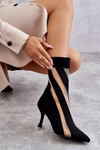Fashionable Women's High Heel Boots Black Deyna