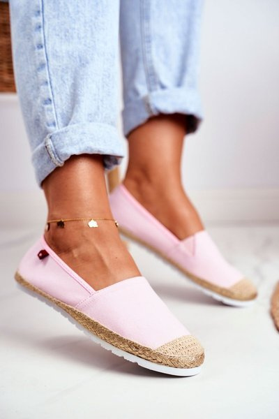 Women's Espadrilles Braided Sole Pink Big Star DD274728