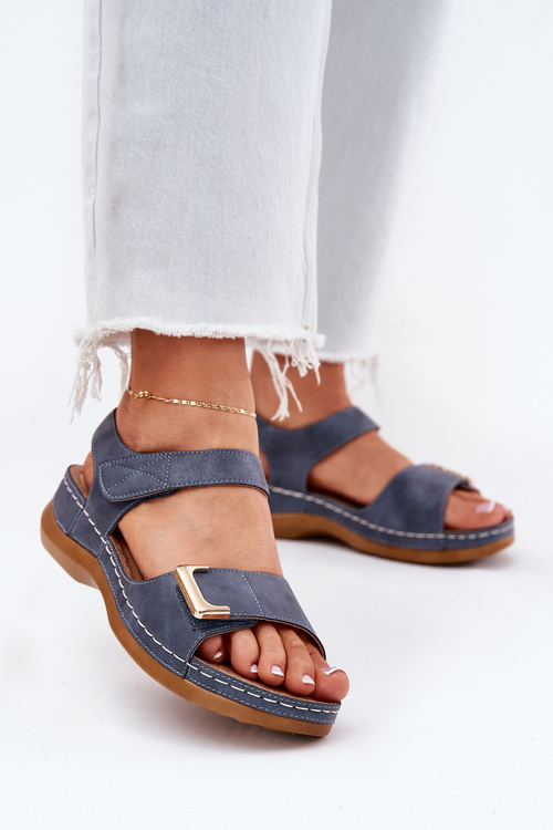 Comfortable Women's Wedge Sandals Blue Sadevale