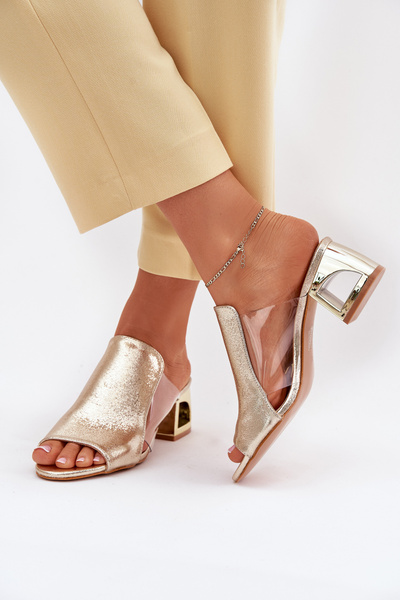 Women's Heeled Sandals Gold Tessira