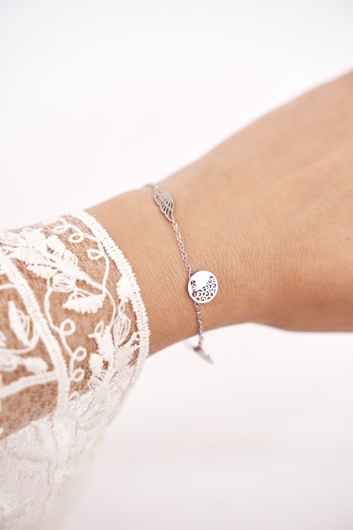 Women's Bracelet Celebrity Silver 3 Hangers Glossy