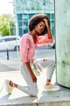 Women's Sneakers On A Platform Beige Big City Life