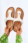 Women's Slippers Flip-Flops On Cork White Elina