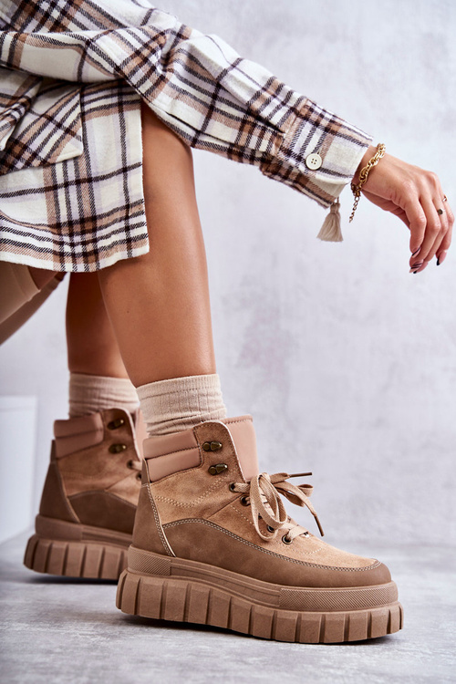 Comfortable Boots On The Platform Dark beige Sanchio