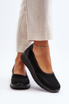 Platform Ballet Flats and Wedges Black Aviaba