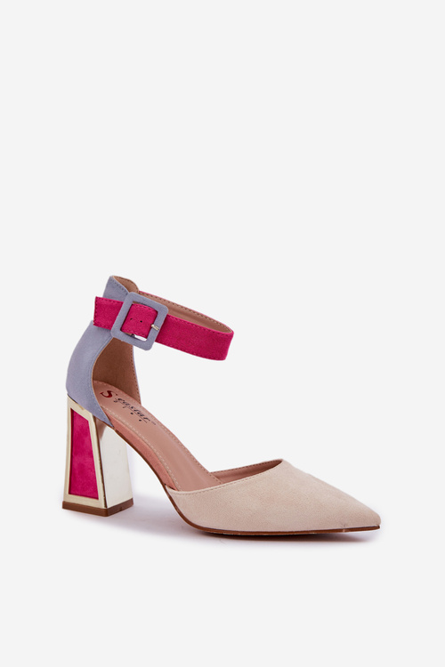 Heels With Pointed Toes Light Beige Gekkaria