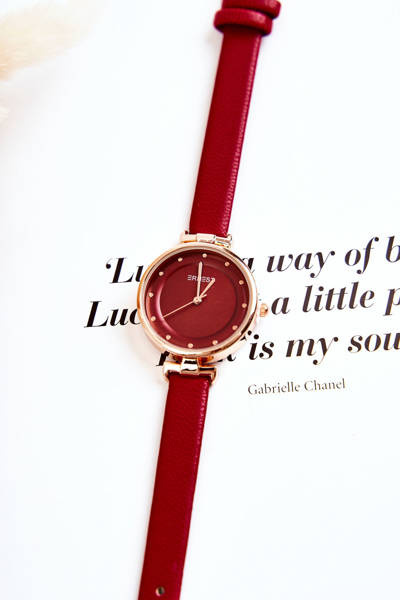 Zegarek Damski Analogowy Czerwony Ernest