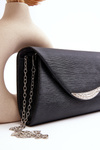 Elegant Clutch Bag with Chain Edela Black Zarani