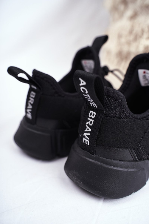 Sportowe Buty Dziecięce Młodzieżowe Czarne ABCKIDS B012310074