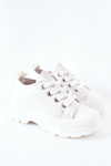 Children's Sneakers On A Platform White Travel Time