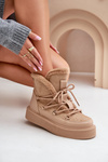 Snow Boots On Platform Dark Beige Tamidra