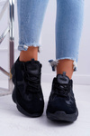 Sporty Women's Shoes Airy Fabric Black Thai