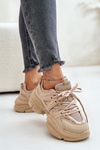 Women's Sneakers on Chunky Sole Beige Amoserna