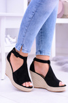 Black Suede Ankle Sandals Sunlast