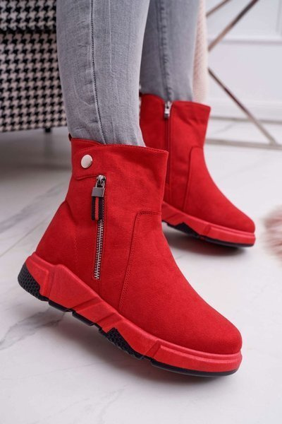 Women's Sports Boots Fleece Insulated Red SJ1938 Nefera