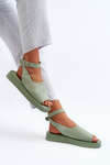 Comfortable Women's Platform Sandals Green Rubie