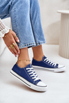 Women's Classic Sneakers Navy Blue Ecoma