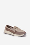 Ladies Leather Moccasins D&A TW210 Gray
