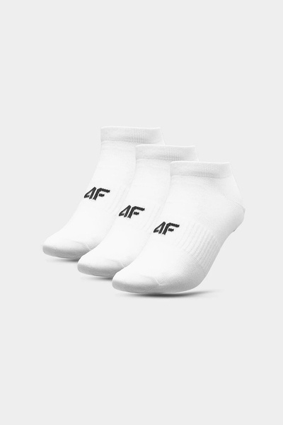 Men's Casual Socks 4F 3-PACK 4FAW23USOCM203-10S White