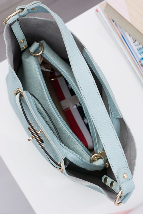 Turquoise Women's A4 Shoulder Handbag