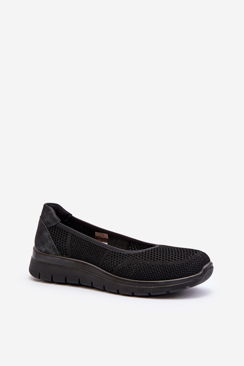 Platform Ballet Flats and Wedges Black Aviaba