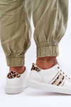 Leather Women's Sports Shoes Animal Pattern White Rilee