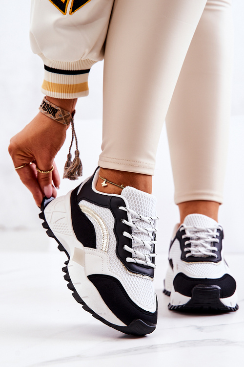 Sporty Sneakers Shoes Black-White Revenge