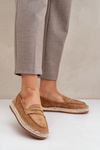 Espadryle Damskie Płaska Podeszwa Jutowa Plecionka Camel Shilova 
