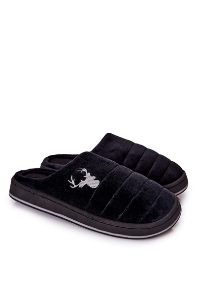 Men's padded slippers Black Ronny