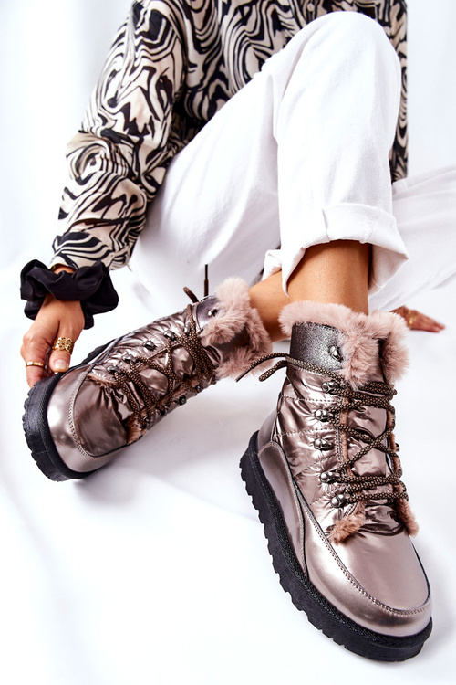 High Snow Boots Fleece-Lined Gold Sneezy