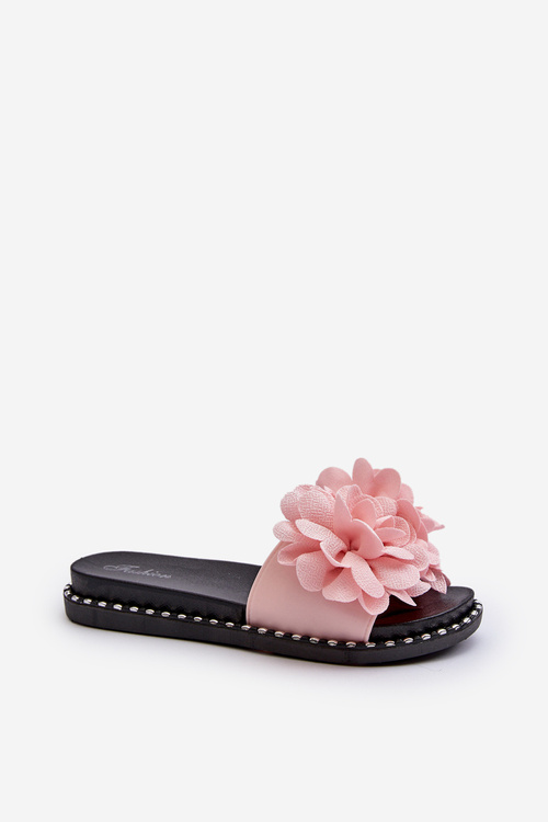 Women's Pink Flower Embellished Sandals Cellanen