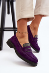 Women's Embellished Moccasins Purple Dananei