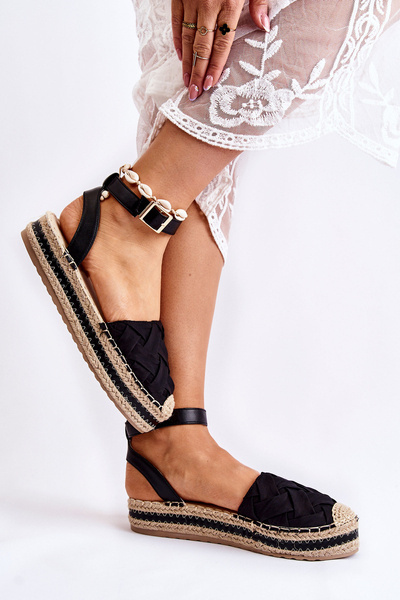 Women's Espadrilles Sandals On The Platform Black Susane