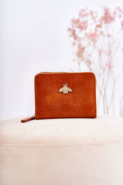 Women's Small Wallet With Ornament Light Brown Sanchos