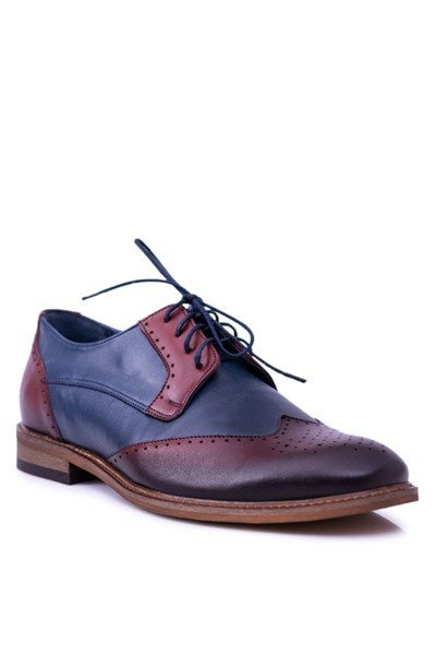 Nikopol Navy Blue Leather Men's Elegant Mortes Half Boots