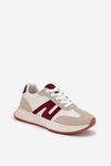 Women's Sports Shoes On Platform Beige-Red Emidi